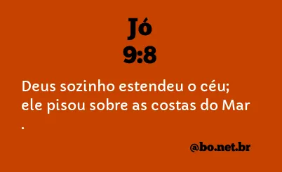 Jó 9:8 NTLH