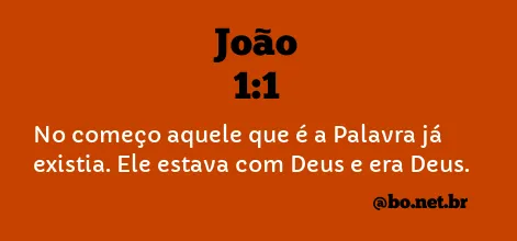 João 1:1 NTLH