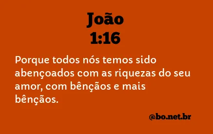 João 1:16 NTLH