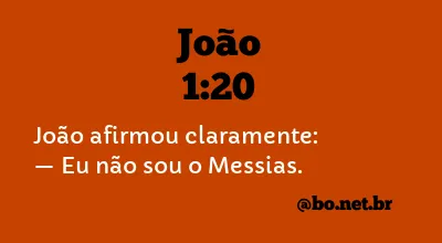 João 1:20 NTLH