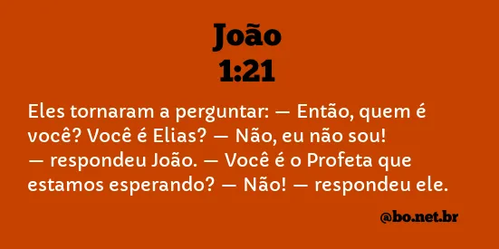 João 1:21 NTLH