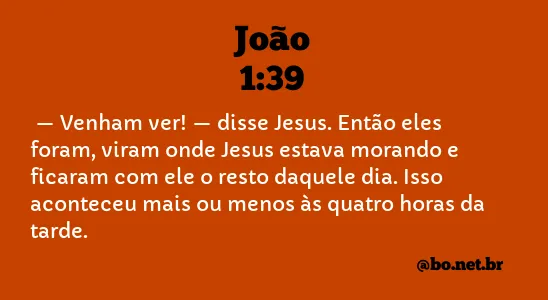 João 1:39 NTLH