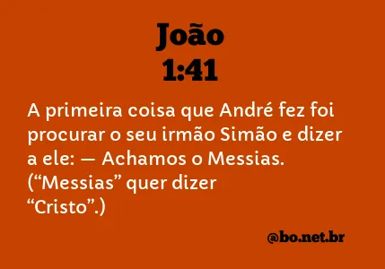 João 1:41 NTLH