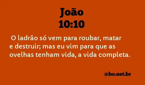 João 10:10 NTLH