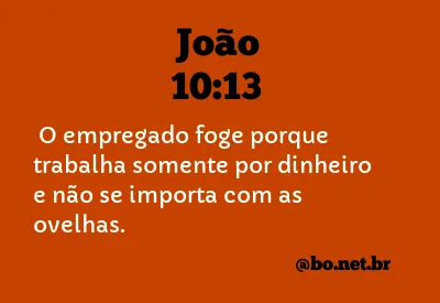 João 10:13 NTLH