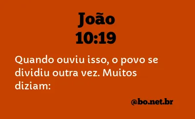 João 10:19 NTLH