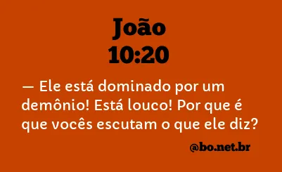 João 10:20 NTLH