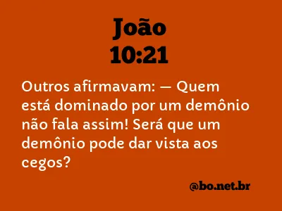 João 10:21 NTLH