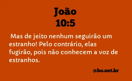 João 10:5 NTLH