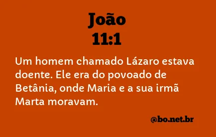 João 11:1 NTLH