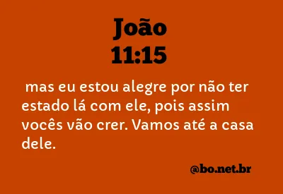 João 11:15 NTLH