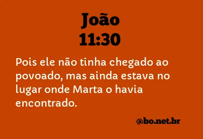 João 11:30 NTLH