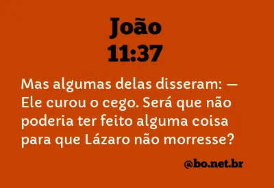 João 11:37 NTLH