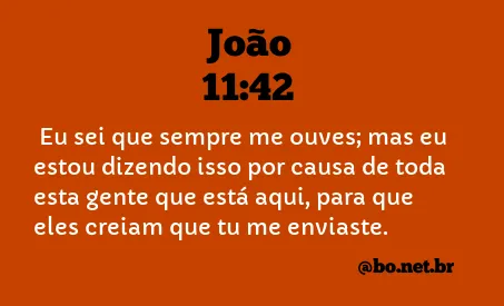 João 11:42 NTLH