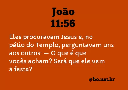 João 11:56 NTLH