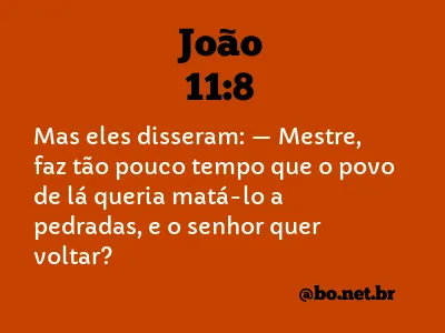 João 11:8 NTLH