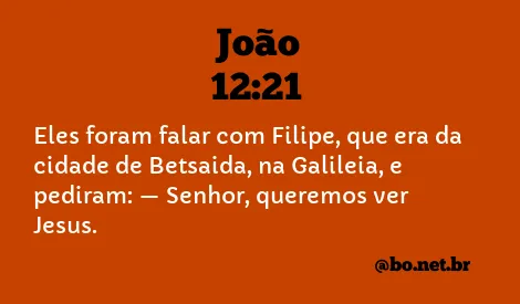 João 12:21 NTLH