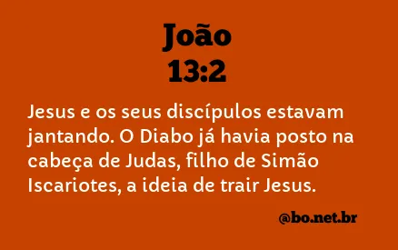 João 13:2 NTLH