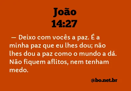 João 14:27 NTLH