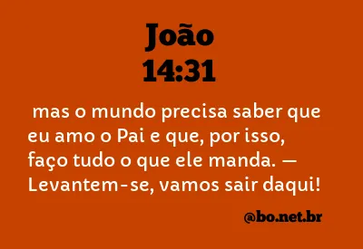 João 14:31 NTLH