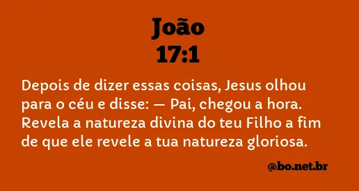 João 17:1 NTLH