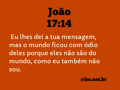 João 17:14 NTLH