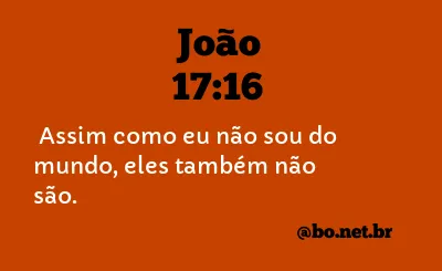 João 17:16 NTLH