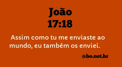 João 17:18 NTLH