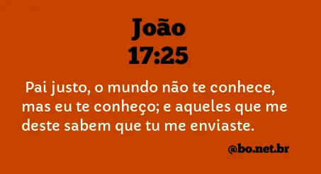 João 17:25 NTLH