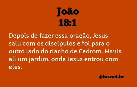 João 18:1 NTLH