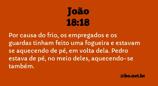 João 18:18 NTLH