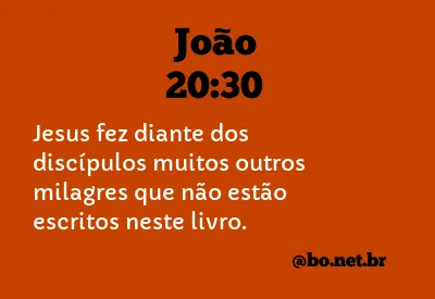 João 20:30 NTLH