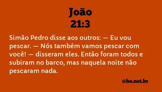 João 21:3 NTLH