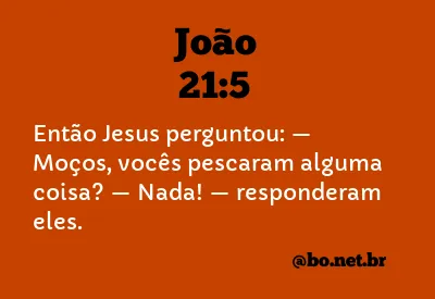 João 21:5 NTLH