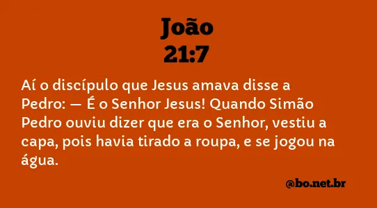 João 21:7 NTLH