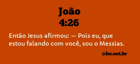 João 4:26 NTLH