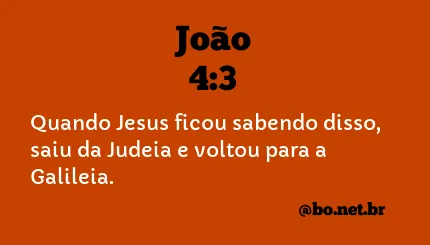 João 4:3 NTLH