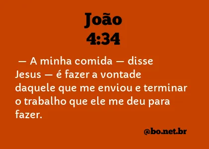 João 4:34 NTLH