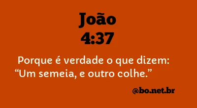 João 4:37 NTLH