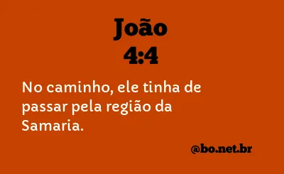 João 4:4 NTLH