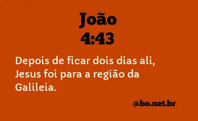 João 4:43 NTLH