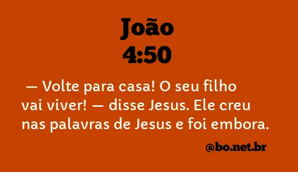 João 4:50 NTLH