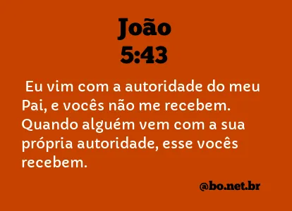 João 5:43 NTLH