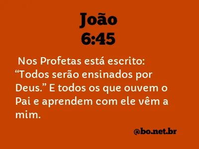 João 6:45 NTLH