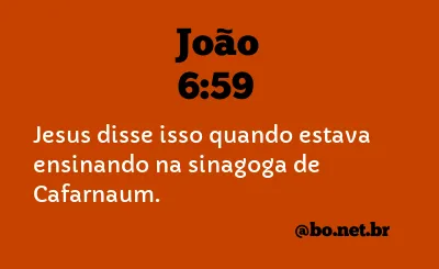 João 6:59 NTLH