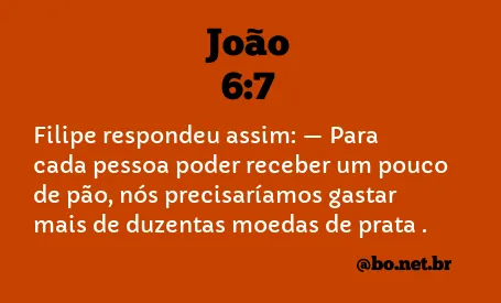 João 6:7 NTLH