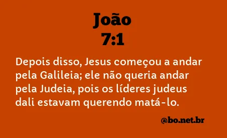 João 7:1 NTLH