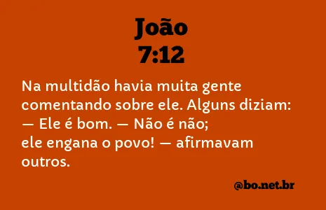 João 7:12 NTLH