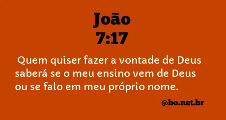 João 7:17 NTLH