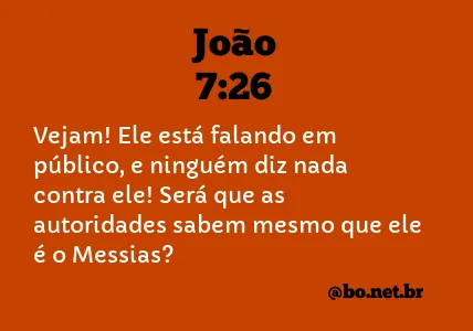 João 7:26 NTLH